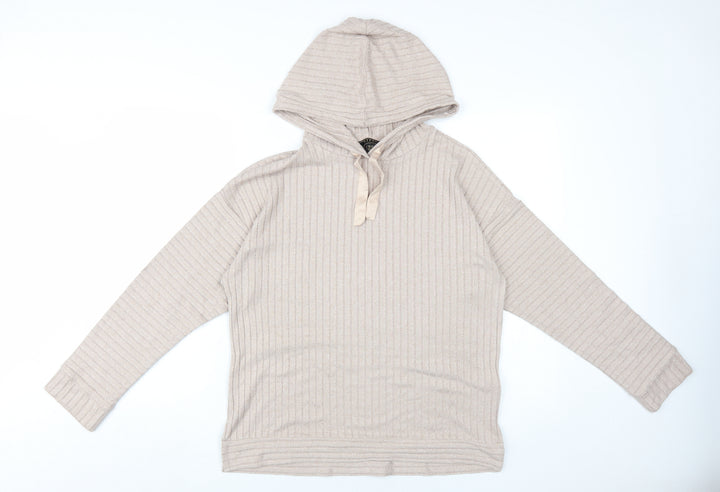 Lipsy Women's Beige Hoodie UK 12 - Stylish & Comfortable