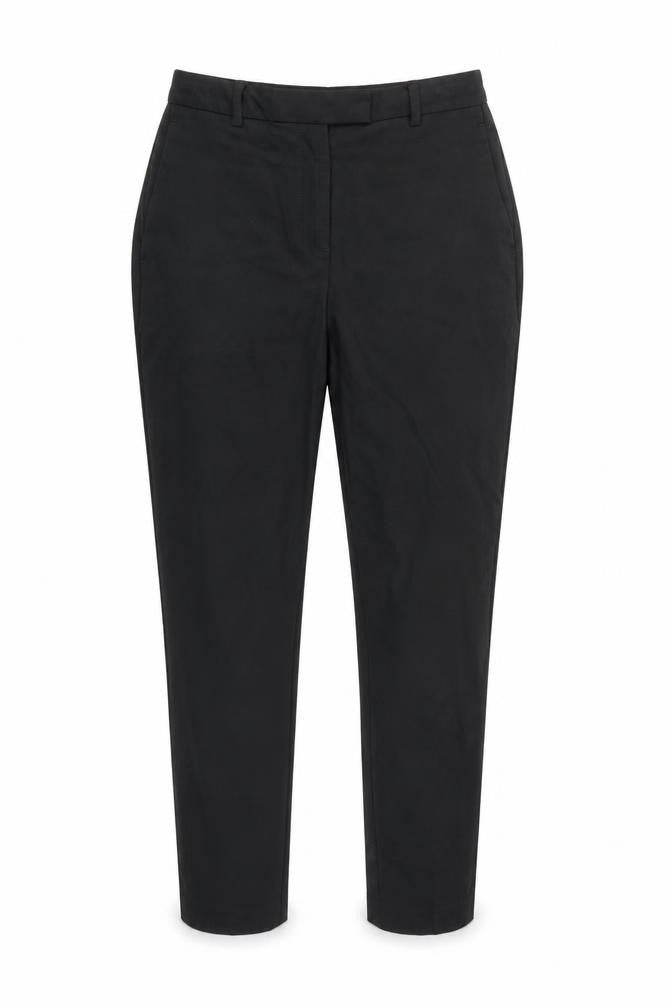 Front view of Next Women's Black Straight Trousers, size 8, Workwear