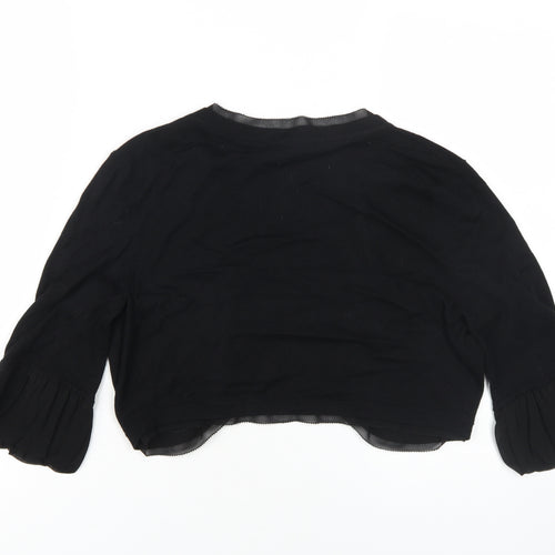 Coast Women's Black 3/4 Sleeve Shrug M