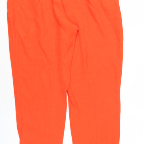 River Island Women's Orange Paperbag Trousers