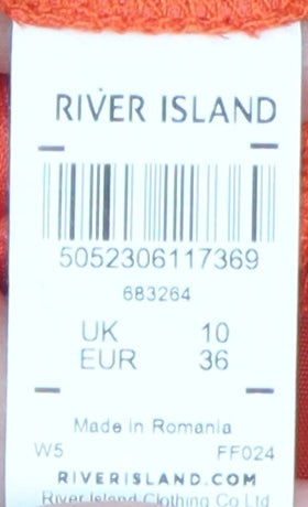 River Island Women's Orange Paperbag Trousers