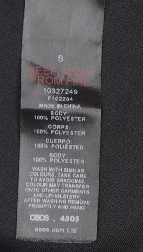 ASOS Unisex Black Tank Top S for Gym & Training