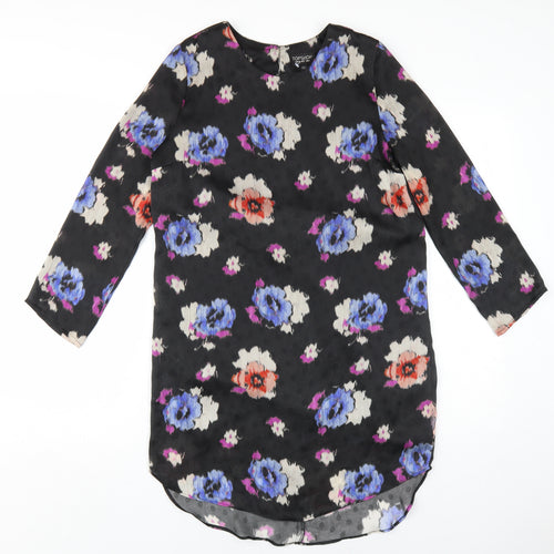 Topshop Women’s Multicoloured Floral Shift Dress UK 8