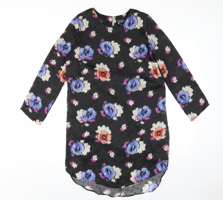 Topshop Women’s Multicoloured Floral Shift Dress UK 8