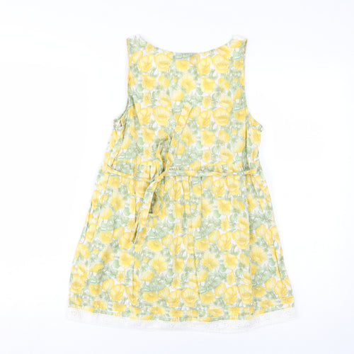 Oasis Women's Yellow Floral Tunic Blouse Size 12