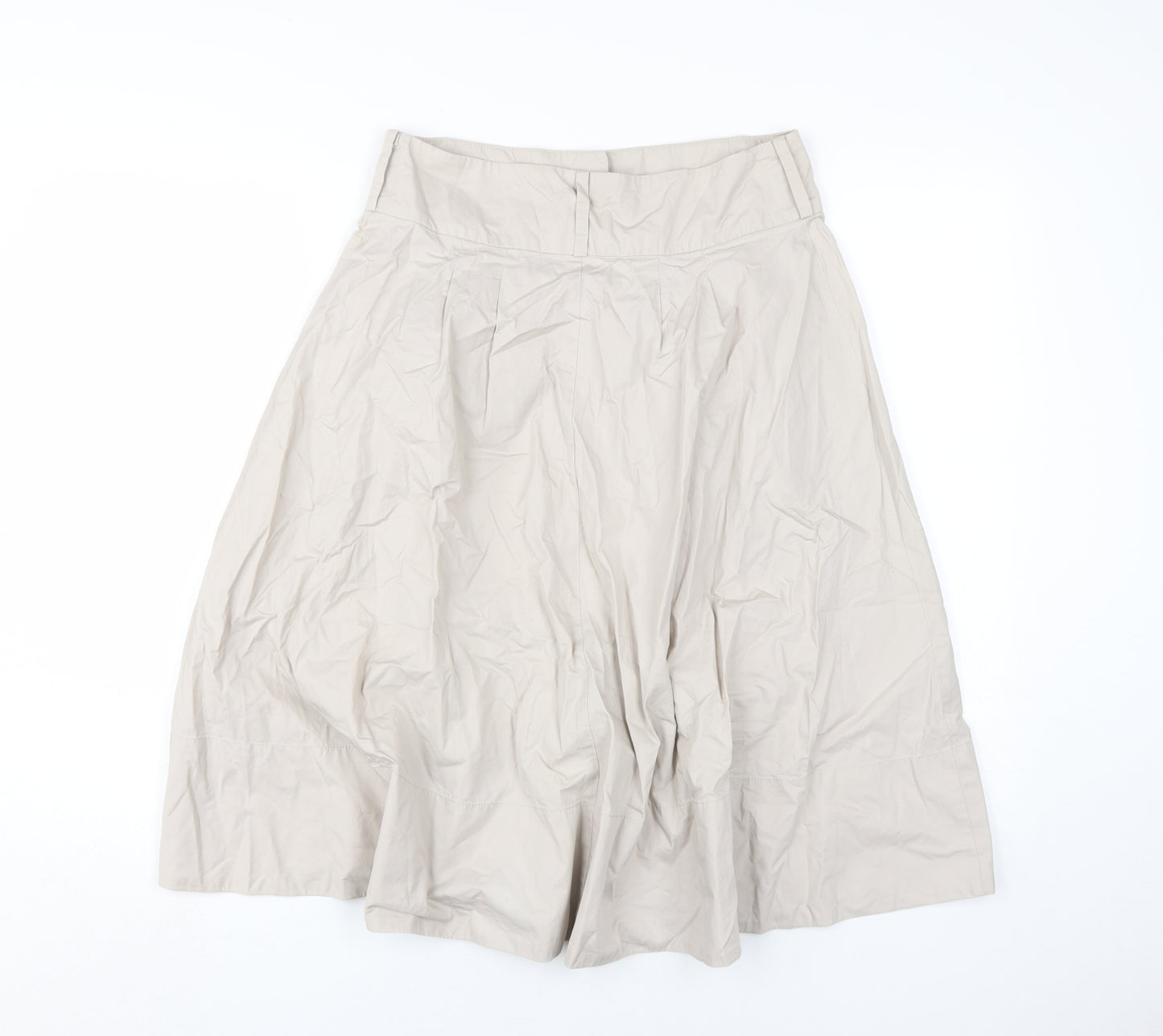 Zara Basic Women's Beige A-Line Cotton Skirt M