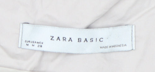 Zara Basic Women's Beige A-Line Cotton Skirt M