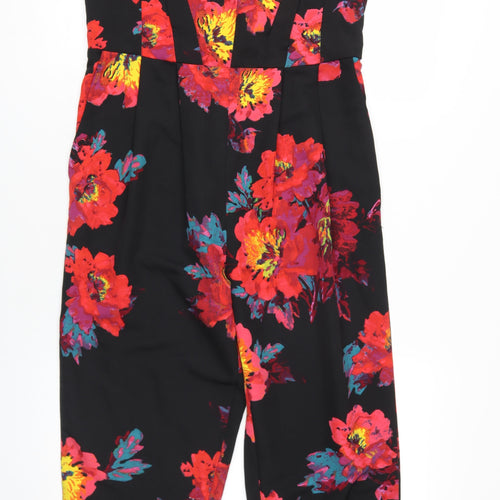 River Island Women's Black Floral Jumpsuit Size 12