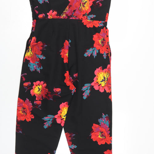 River Island Women's Black Floral Jumpsuit Size 12