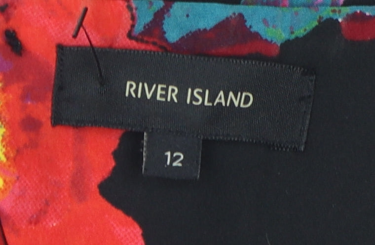 River Island Women's Black Floral Jumpsuit Size 12
