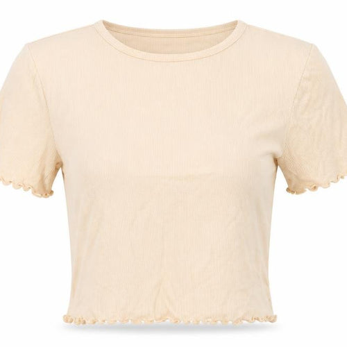 Kookai Women's Beige T-Shirt, S, Casual Chic Top