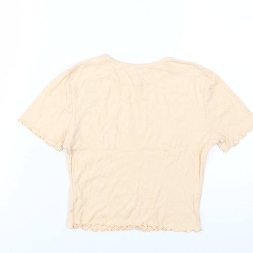 Kookai Women's Beige T-Shirt, S, Casual Chic Top