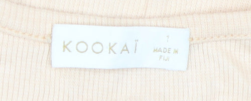 Kookai Women's Beige T-Shirt, S, Casual Chic Top
