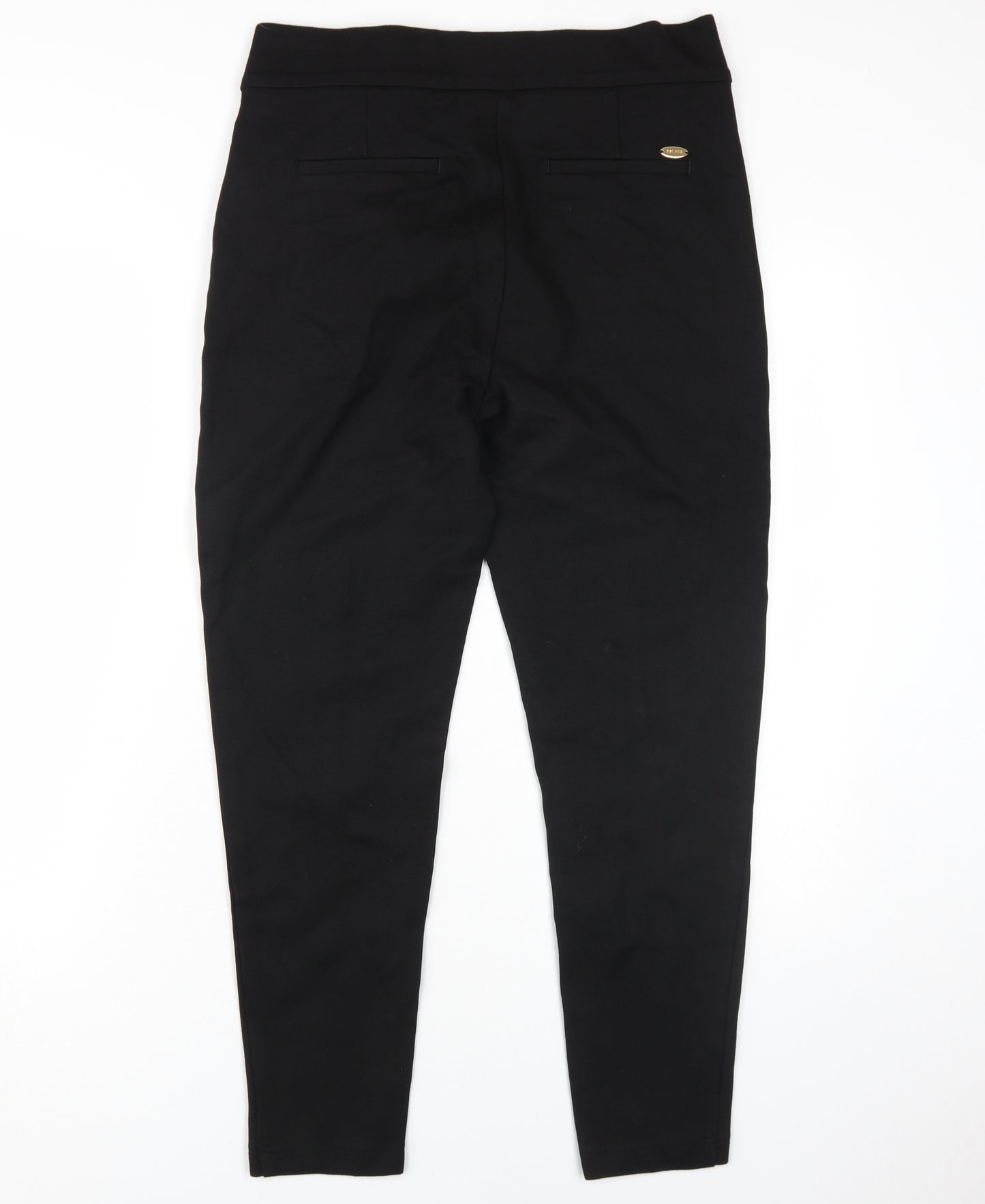 Marks & Spencer Women's Black Ankle Zip Trousers, Size 14