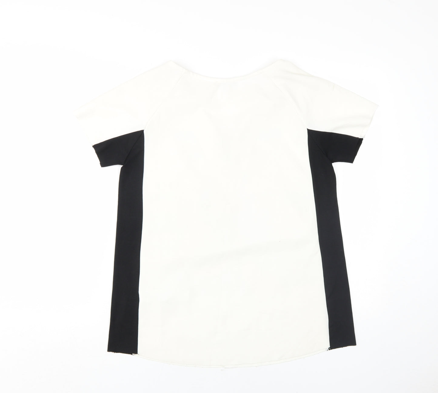 Zara Women's Multicoloured T-Shirt - Size M, V-Neck