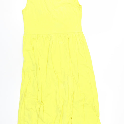 ASOS Women's Yellow Midi A-Line Dress Size 10