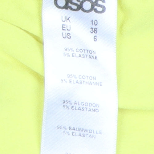ASOS Women's Yellow Midi A-Line Dress Size 10