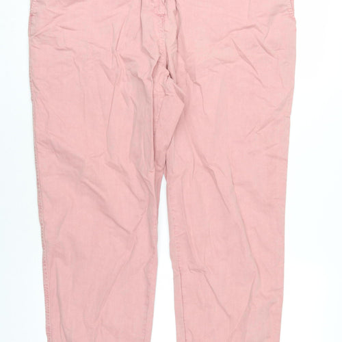 M&S Women's Pink Chino Trousers Size 18