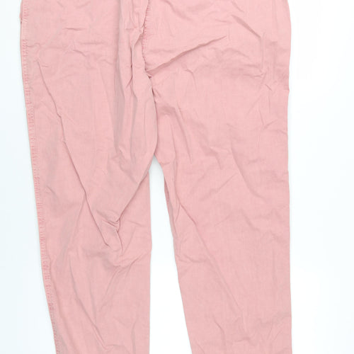 M&S Women's Pink Chino Trousers Size 18