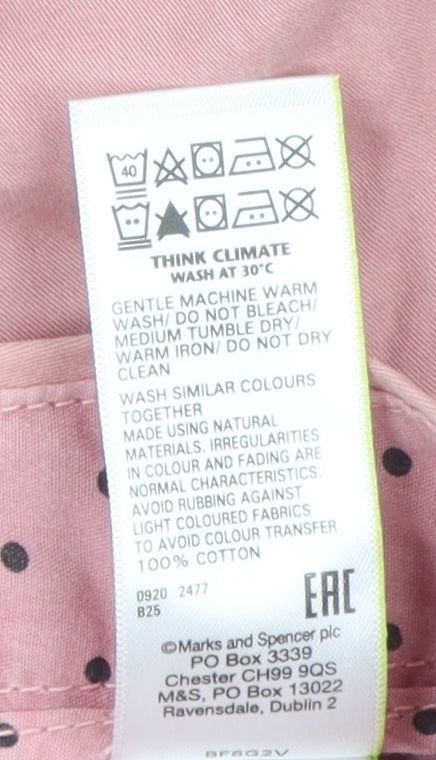 M&S Women's Pink Chino Trousers Size 18