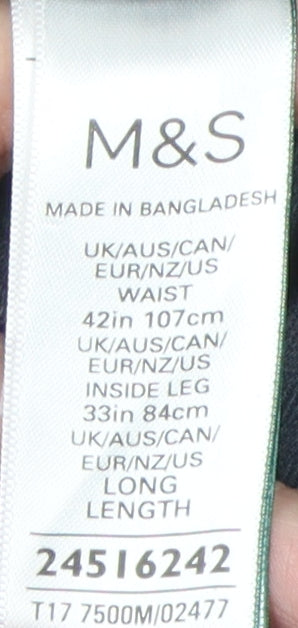 Marks and Spencer Men's Grey Corduroy Trousers Size 42