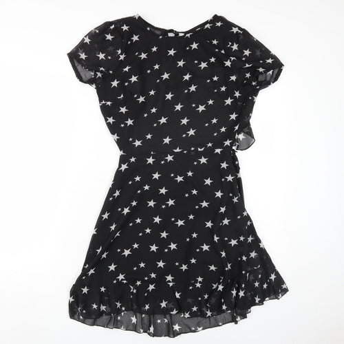 Nasty Gal Women's Black A-Line Star Dress Size 6