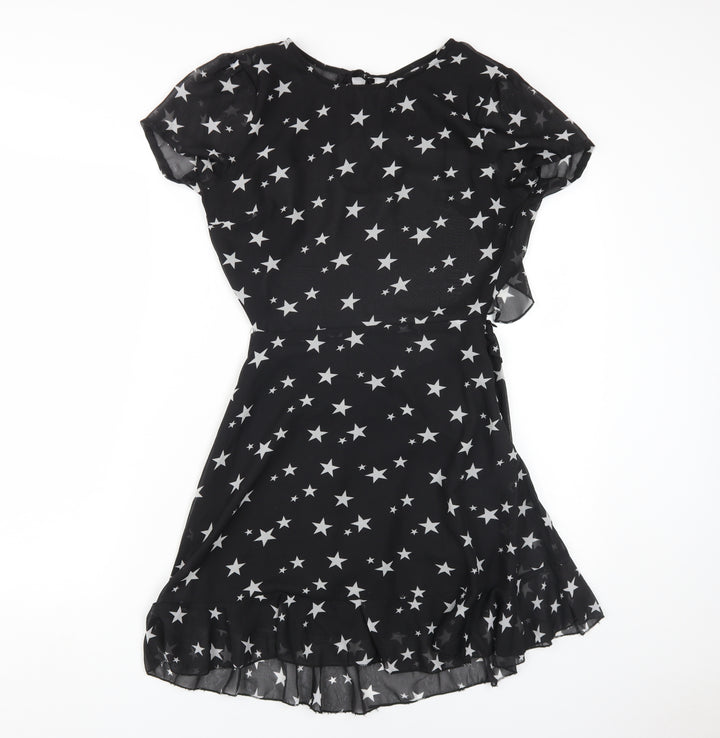 Nasty Gal Women's Black A-Line Star Dress Size 6