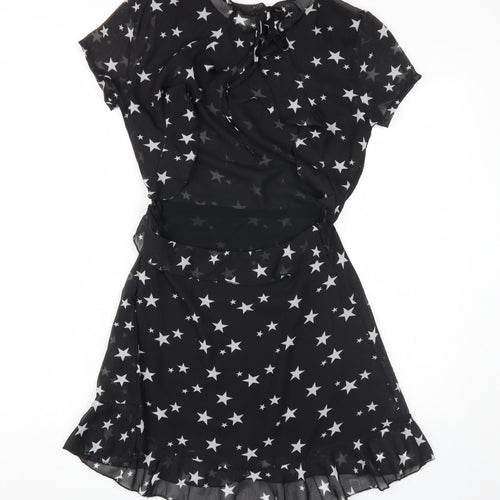 Nasty Gal Women's Black A-Line Star Dress Size 6
