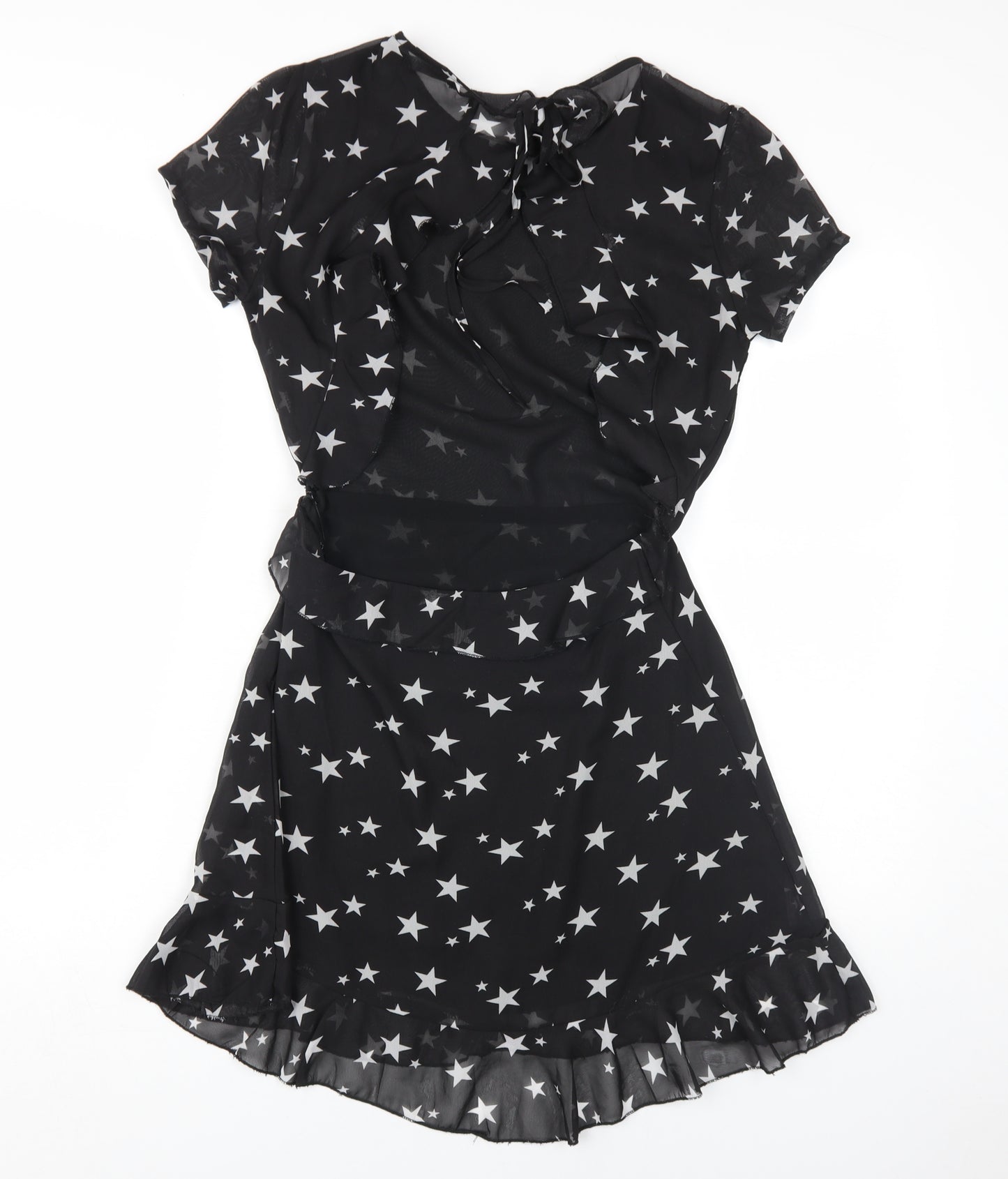 Nasty Gal Women's Black A-Line Star Dress Size 6