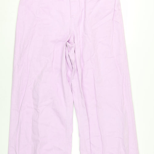 Anne-Marie x New Look Women's Pink Wide-Leg Jeans Size 14