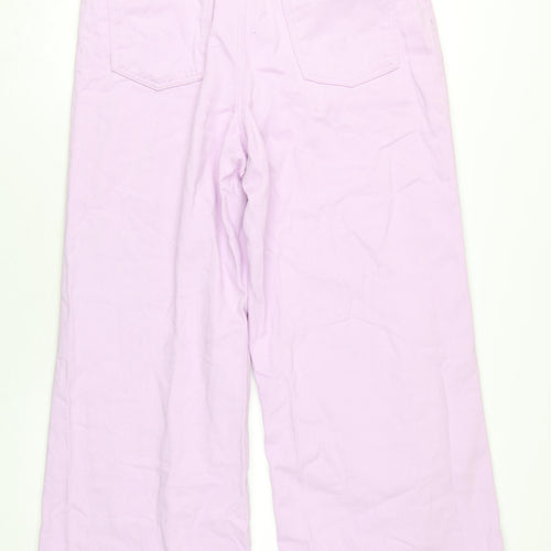 Anne-Marie x New Look Women's Pink Wide-Leg Jeans Size 14