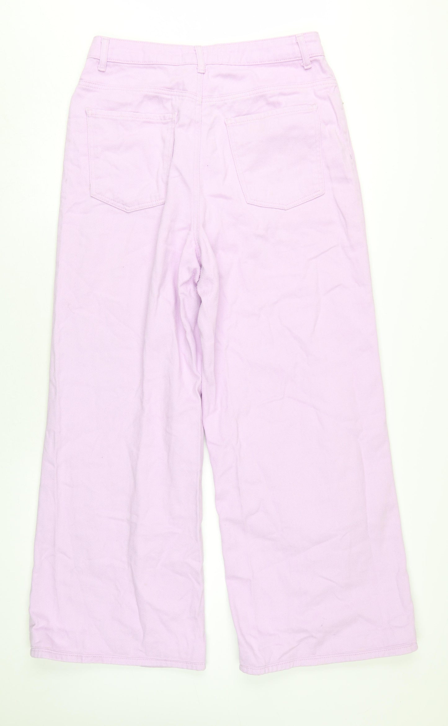 Anne-Marie x New Look Women's Pink Wide-Leg Jeans Size 14