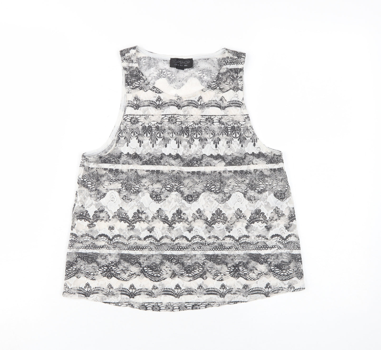 Topshop Women's Multi Lace Tank Top Size 6