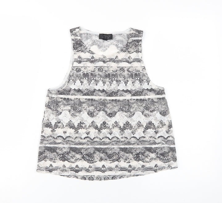 Topshop Women's Multi Lace Tank Top Size 6