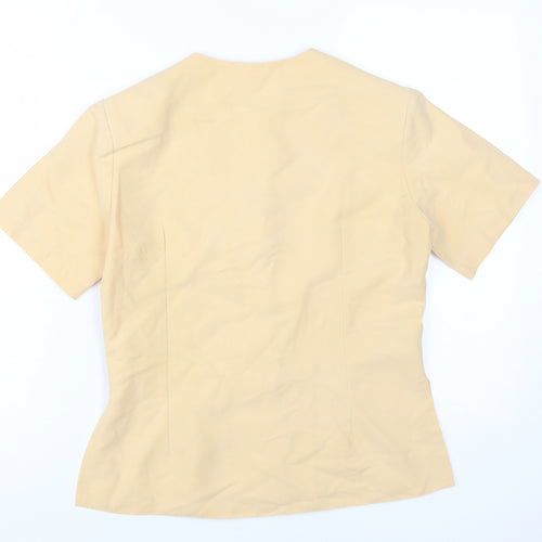 Watercolours Women's Beige Short Sleeve Blouse Size 10