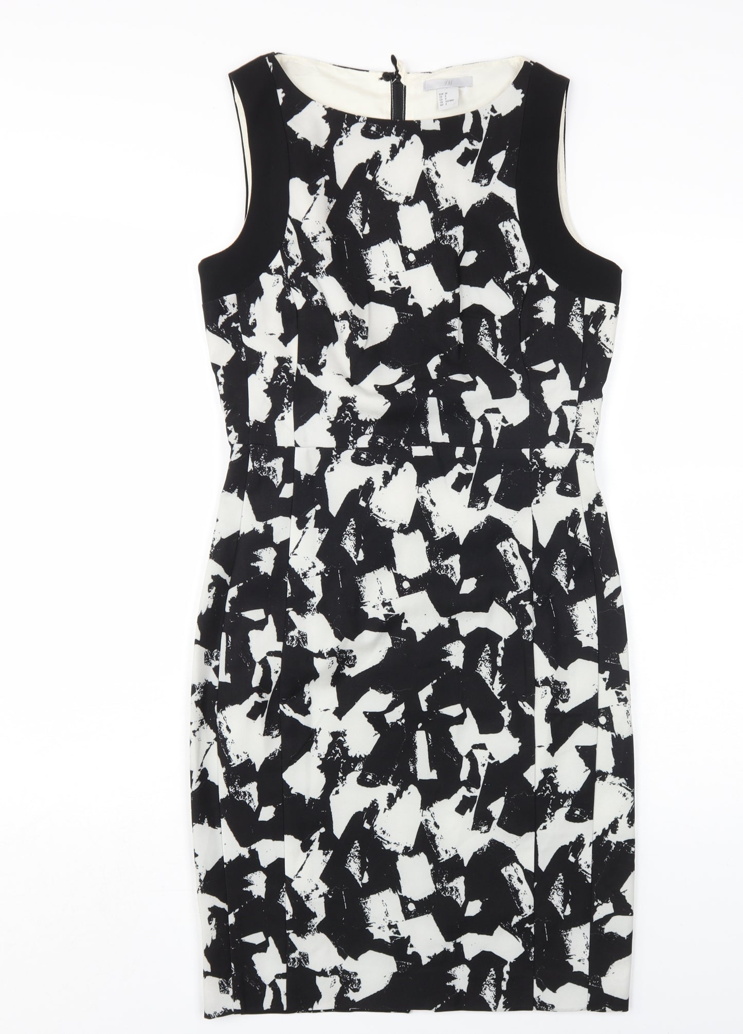 H&M Women's Sheath Dress, Black & White, Size 10, Spring