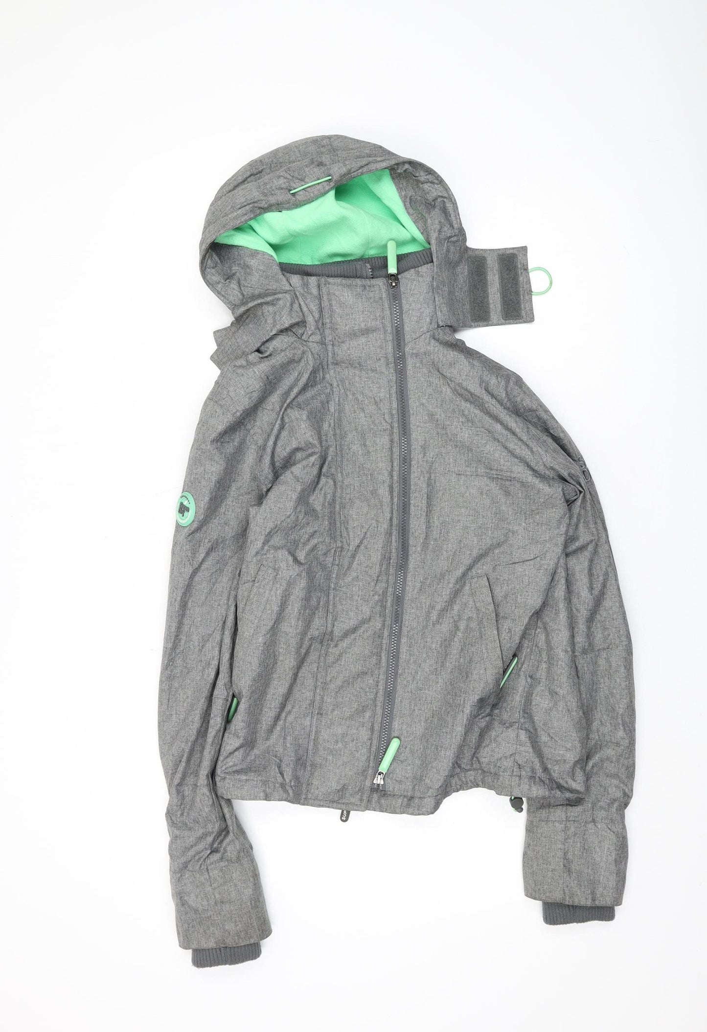 Superdry Women's Grey Windbreaker Jacket Size 8