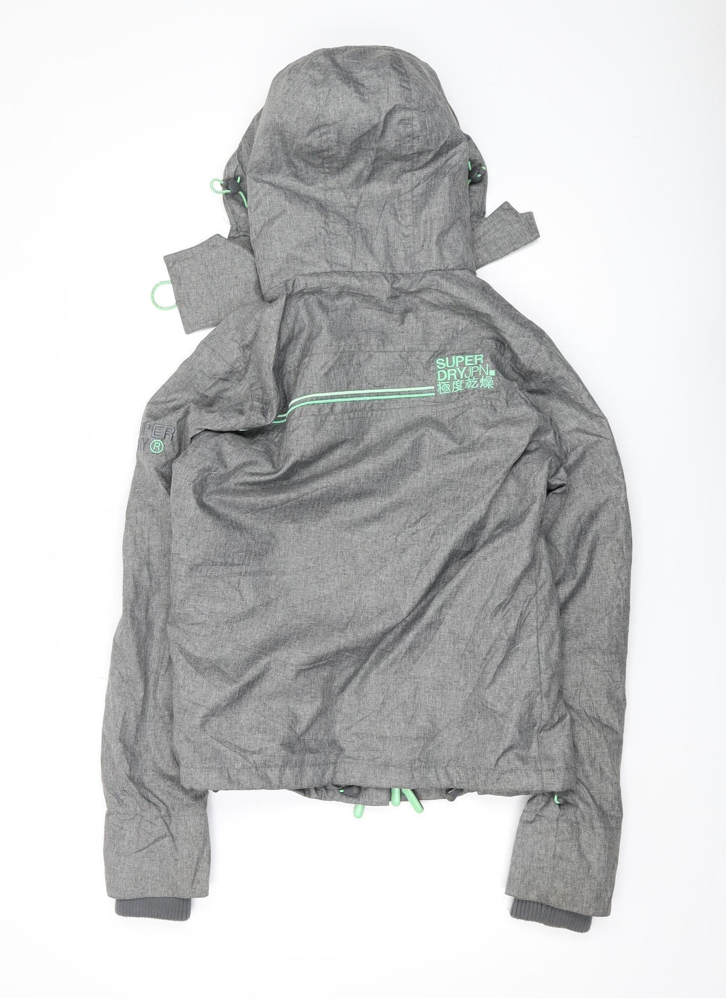 Superdry Women's Grey Windbreaker Jacket Size 8