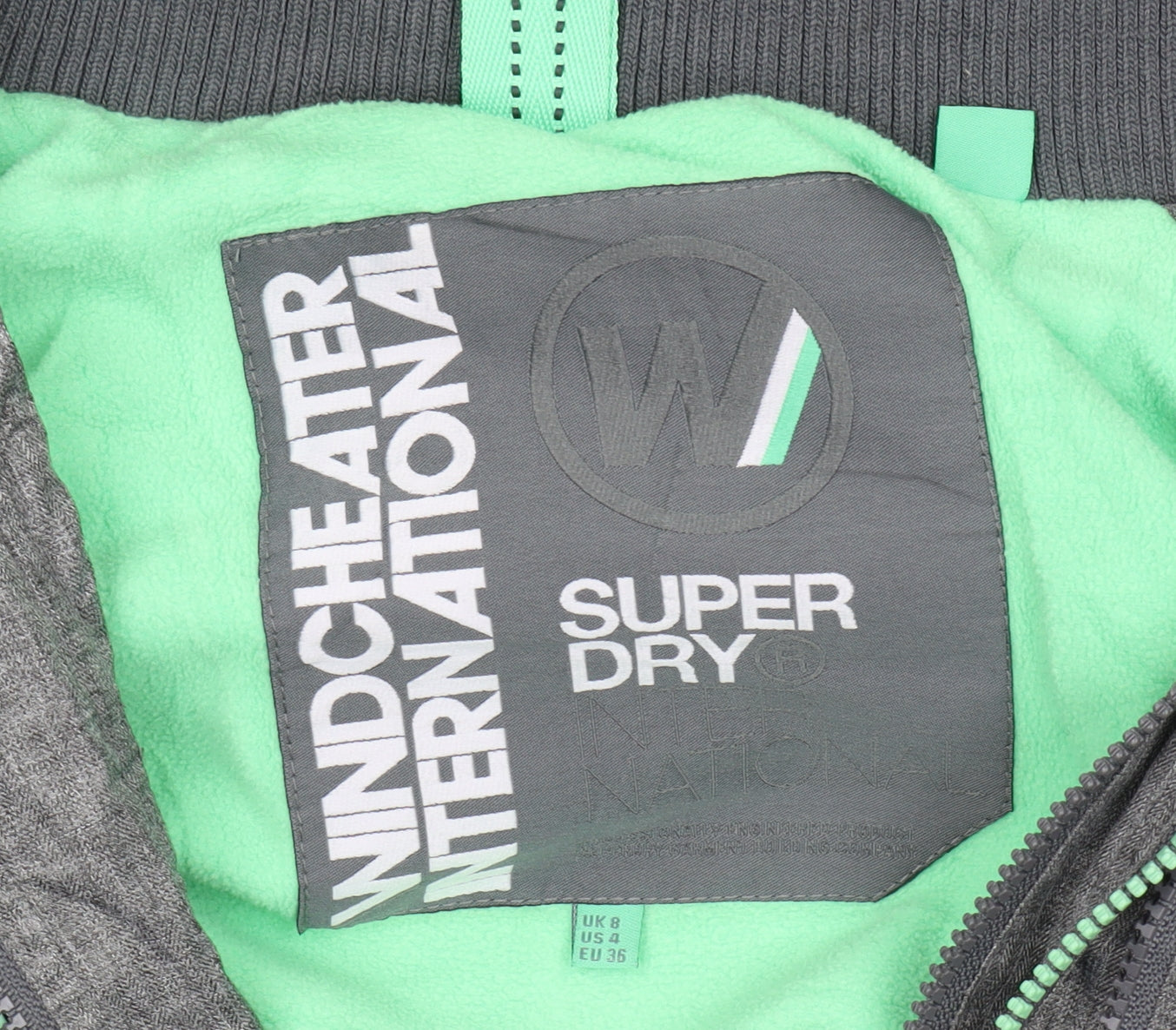 Superdry Women's Grey Windbreaker Jacket Size 8