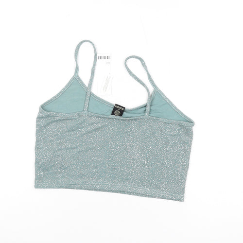 Urban Outfitters Women's Green Glitter Camisole, Size L