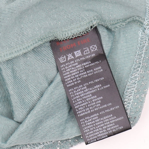 Urban Outfitters Women's Green Glitter Camisole, Size L