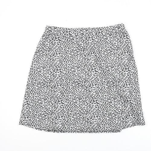 Dorothy Perkins Women's Grey Animal Print Skirt Size 16