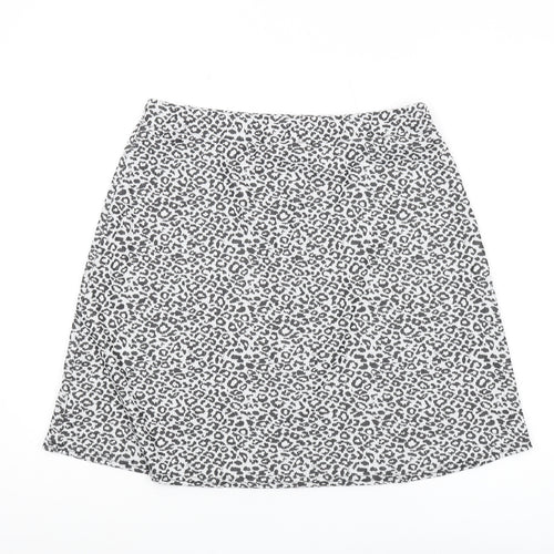 Dorothy Perkins Women's Grey Animal Print Skirt Size 16