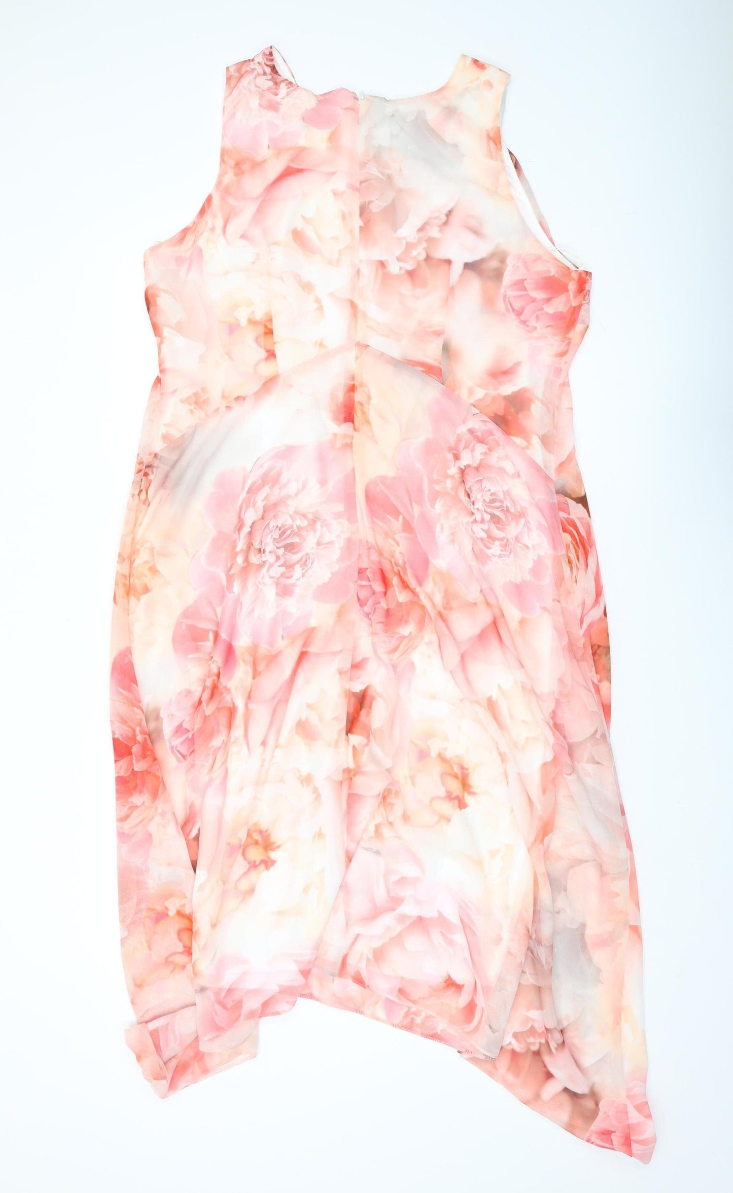 Wallis Women's Pink Asymmetric Floral Midi Dress