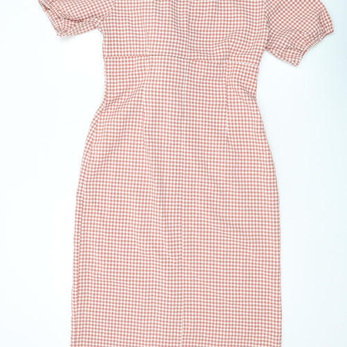 Brave Soul Women's Multicoloured Check Midi Shirt Dress