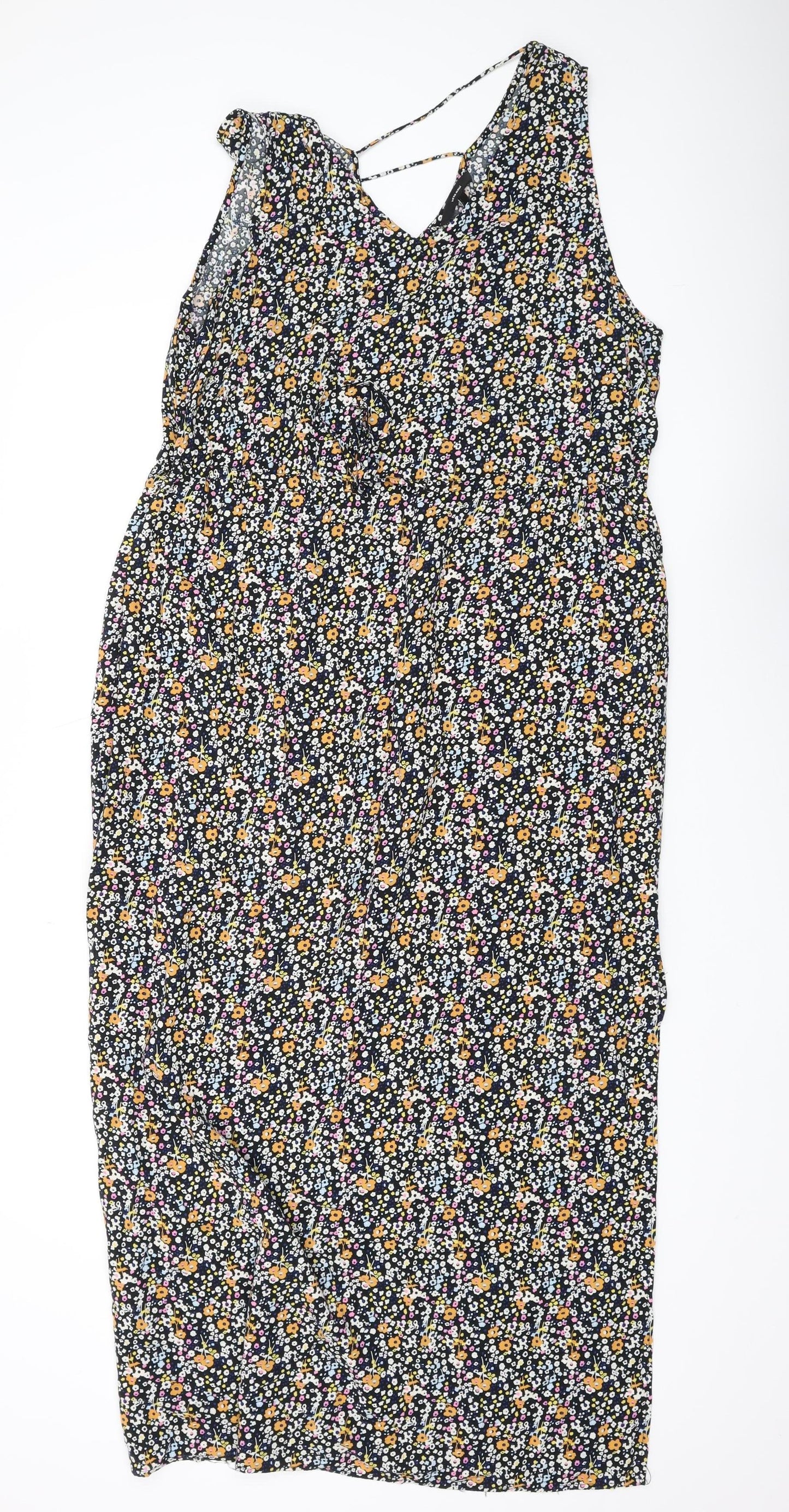Vero Moda Women's Multicoloured Floral Tank Dress XXL
