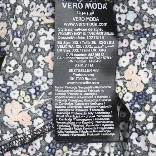 Vero Moda Women's Multicoloured Floral Tank Dress XXL