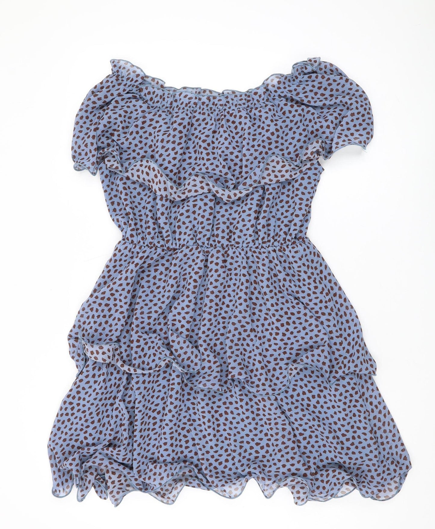 PrettyLittleThing Women's Blue Fit & Flare Dress Size 14