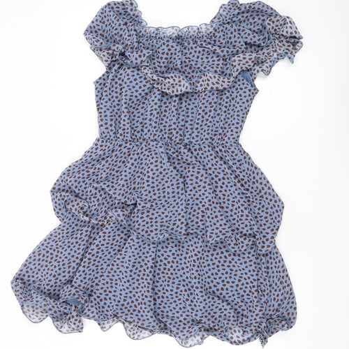 PrettyLittleThing Women's Blue Fit & Flare Dress Size 14