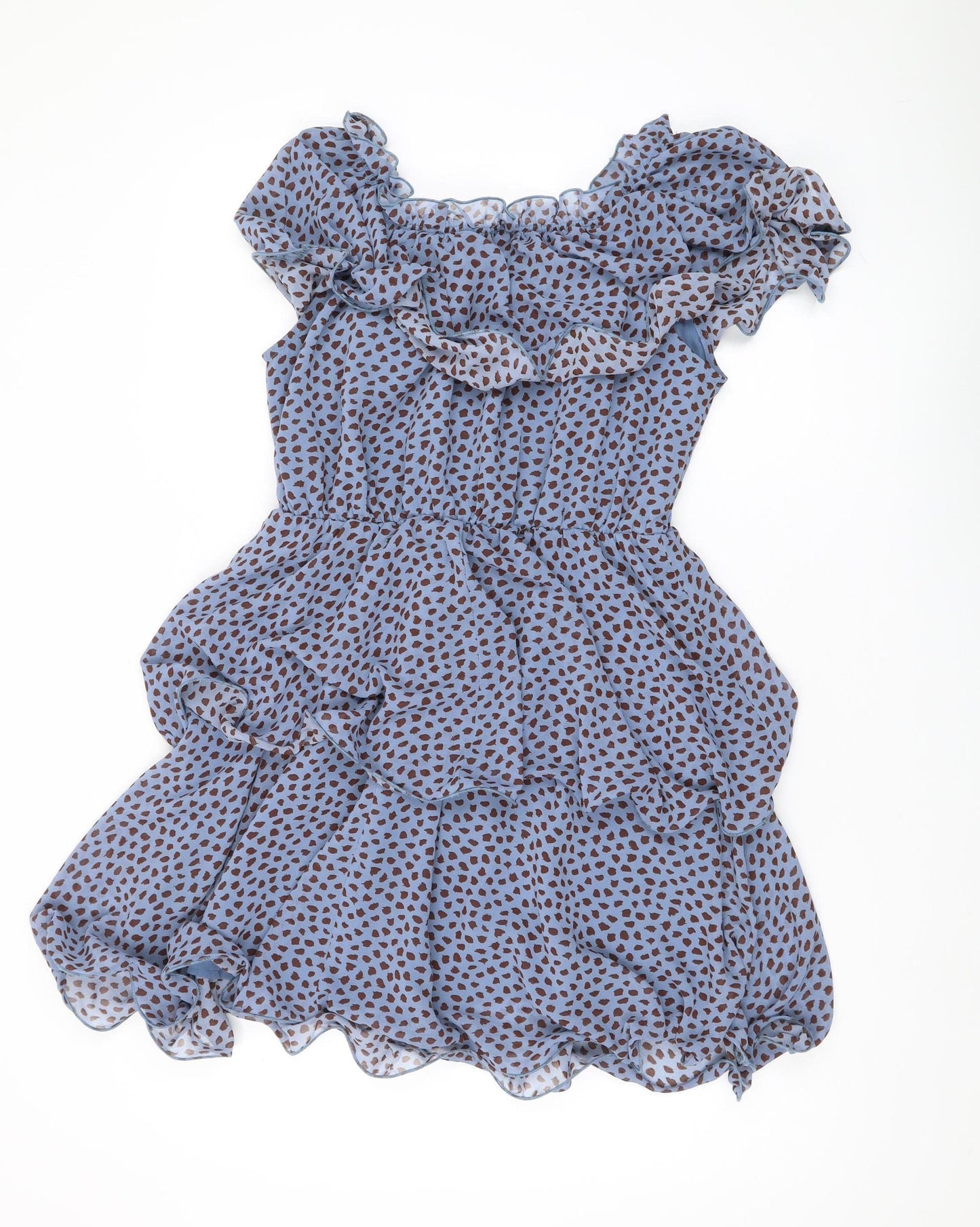 PrettyLittleThing Women's Blue Fit & Flare Dress Size 14